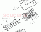 cylinder head cover with gasket, cap