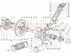 Rear suspension - Shock absorber and brake disc