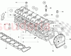 CYLINDER HEAD WITH STUDS AND CENTERING SLEEVES