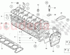 CYLINDER HEAD WITH STUDS AND CENTERING SLEEVES