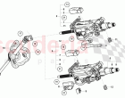 STEERING COLUMN WITH ATTACHMENT PARTS