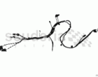 Rear seat wiring set