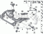 Frnt axle support, wishbone/tension strut