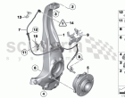 Carrier / wheel bearing, front