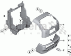 Mounting parts, centre console, rear