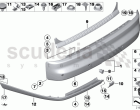 Bumper trim panel, rear