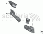 Mounting parts, door trim panel, front