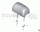 Seat, rear, head restraint, basic seat