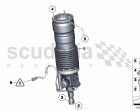 Air spring strut, front
