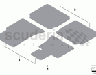 Set floor mats, tufted
