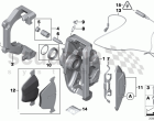 Front wheel brake-Brake pad sensor