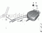 Exhaust system, rear
