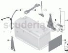 Battery holder and mounting parts