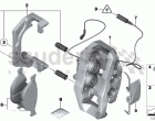 Front wheel brake-Brake pad sensor