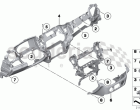 Mounting parts, instr. panel, bottom II