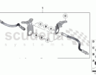 Set of brake hoses rear