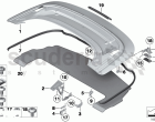 Folding top compartment lid