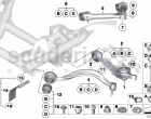 Frnt axle support, wishbone/tension strut