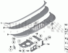 Trim grille, rear