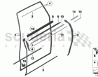 Door weatherstrip, rear