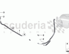 Hose lines, headlight washer system