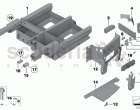 Mounting parts for trunk floor panel
