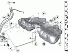 Fuel tank/mounting parts
