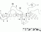 Set of brake pipes, rear