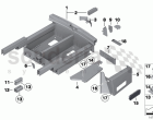 Mounting parts for trunk floor panel