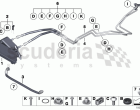 Transmission oil cooler/oil cooler line