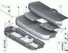 Rear seat, cushion/cover