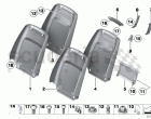 Seat, front, rear panel I