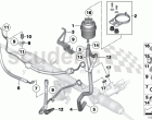 Hydro steering, oil reserv./oil pipes