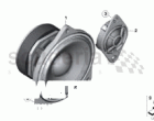 Single parts rear door/side trim speaker