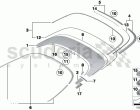 Trim and trim strip, conv.-top comp. lid