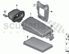 Microfilter/housing parts