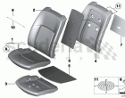 Seat, front, cushion, & cover, A/C seat