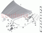 Engine hood mounting parts