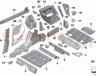 Floor panel trunk wheel housing rear