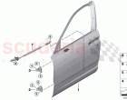 Front door hinge door brake