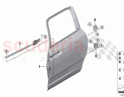 Rear door hinge door brake