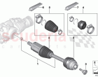 Output shaft front left all wheel