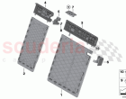 Rear seat backrest trims basic seat