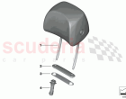 Seat front head restraint