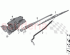 Single parts for rear window wiper