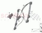 Door window lifting mechanism front