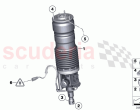 Air spring strut front