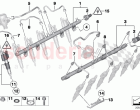 High pressure rail injector line