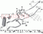 Heat exch transmission oil cooler line