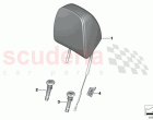 Seat front head restraint